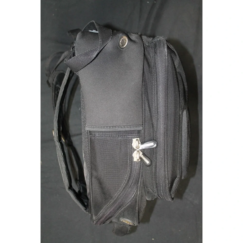 Brookstone Ballistic Business Travel Backpack Black Laptop Computer Carry On Bag